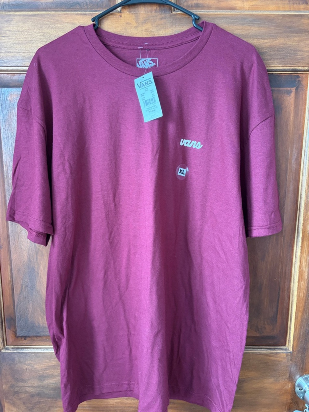 Vans Burgundy Crew Neck Logo Tee